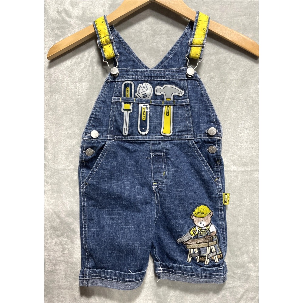 Childrens Stanley Tools Denim Shortalls Size 2T Toddler Kids